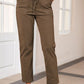 Drawstring Straight Pants with Pockets