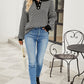 Striped Collared Neck Buttoned Pullover Sweater