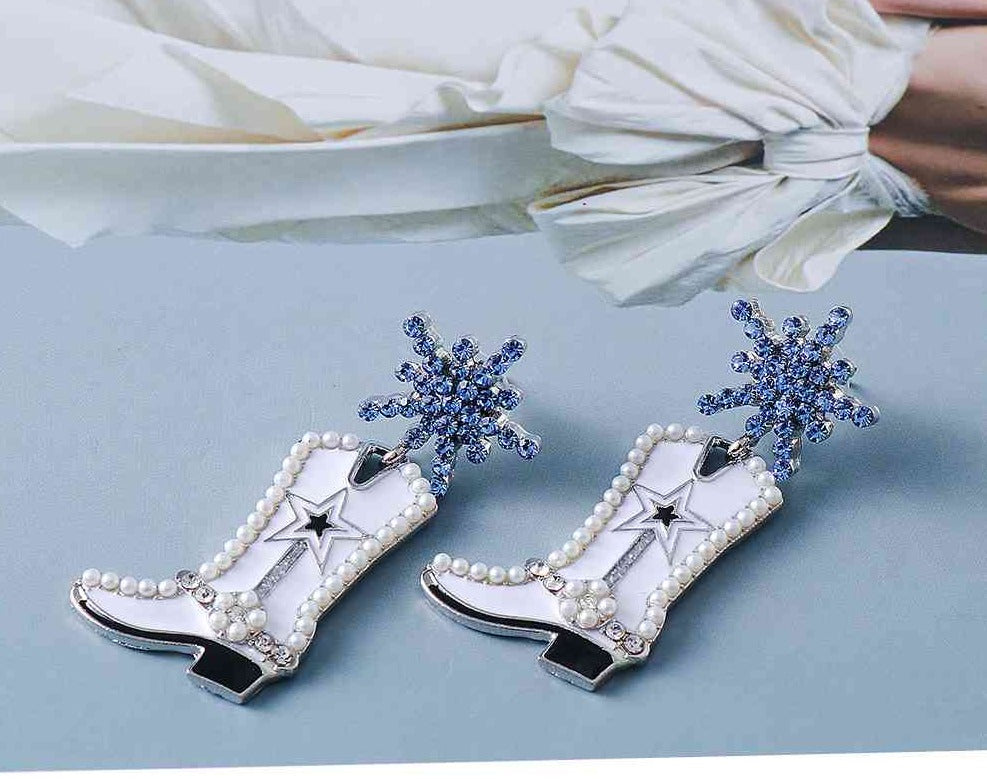 Boot Alloy Dangle Earrings