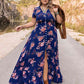 Plus Size V-Neck Maxi Dress