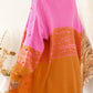 Color Contrast Ball Decoration Medium Long Cardigan