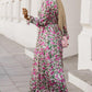 Floral Deep V Maxi Dress