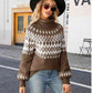 Turtleneck Lantern Sleeve Sweater