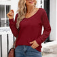 V-Neck Long Raglan Sleeve Top