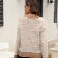 Printed Round Neck Dropped Shoulder Sweater