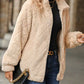 Fuzzy Pocketed Zip Up Jacket