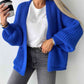 Open Front Dropped Shoulder Cardigan