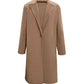 Collared Neck Button Up Long Sleeve Coat