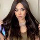 13*2" Lace Front Wigs Synthetic Long Wave 26" Heat Safe 150% Density in Brown
