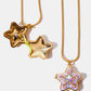Rhinestone Decor Star Box Pendant Necklace