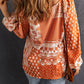 Bohemian Tie-Neck Balloon Sleeve Blouse