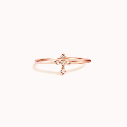 925 Sterling Silver Cross Ring