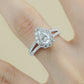 1 Carat Moissanite Teardrop Split Shank Ring