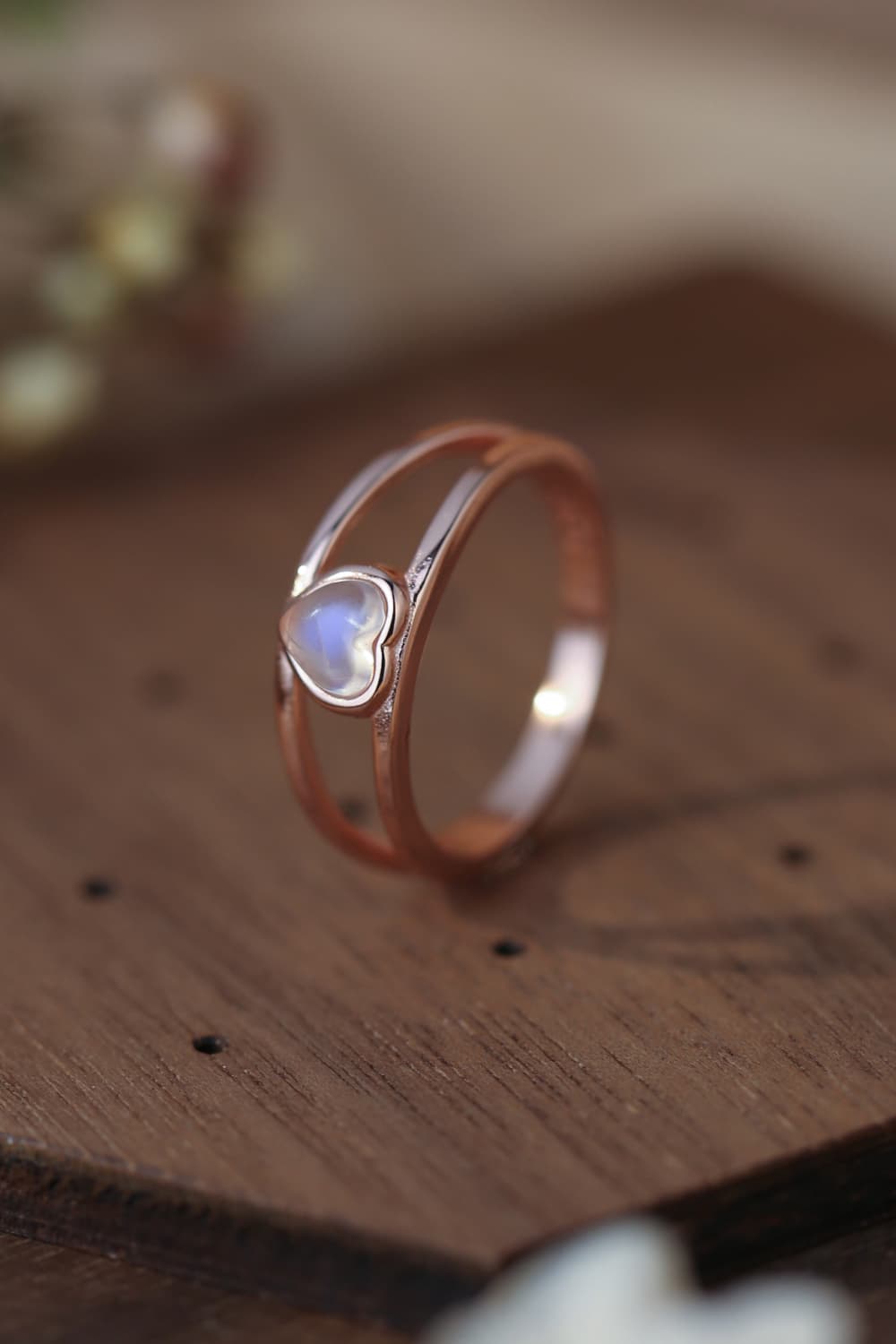 Moonstone Heart 925 Sterling Silver Ring