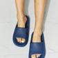 Arms Around Me Open Toe Slide in Navy
