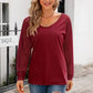 V-Neck Long Raglan Sleeve Top