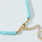 Multicolored Bead Necklace Three-Piece Set