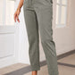 Drawstring Straight Pants with Pockets